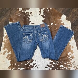 Maurices Women's Bootcut Denim Jeans with Embroidered Back Pockets